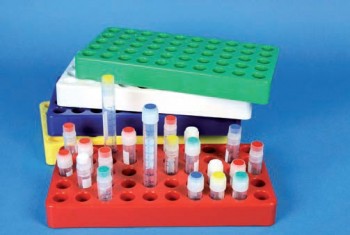 Thorbi Kryo-Röhrchen-Gestell für 50 Kryo-Röhrchen (5x10) blau