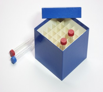 CellBox Maxi Kryobox (Karton spezial) 6x6 Fächer, blau, Höhe 128 mm