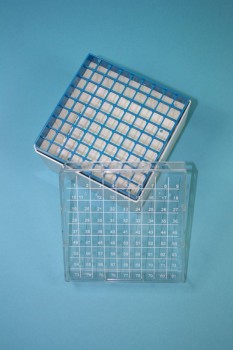 Kryo 81H Kryobox (PC) 9x9 Fächer, blau, Höhe 95 mm fix