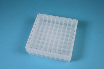 EPPi 45 Kryobox (PP) 9x9 Fächer, transparent, Höhe 45-53 mm variabel