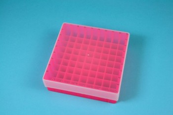 EPPi 45 Kryobox (PP) 9x9 Fächer, neon-rot/pink, Höhe 45-53 mm variabel