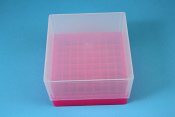 EPPi 95 Kryobox (PP) 9x9 Fächer, neon-rot/pink, Höhe 95 mm fix