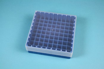 EPPi 45 Kryobox (PP) 9x9 Fächer, blau, Höhe 45-53 mm variabel