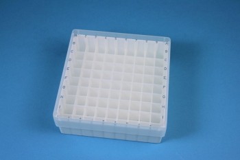 EPPi 50 Kryobox (PP) 9x9 Fächer, weiss, Höhe 52 mm fix