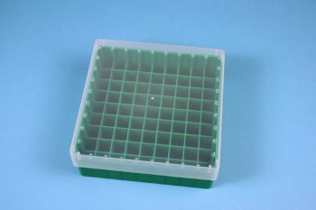 EPPi 50 Kryobox (PP) 9x9 Fächer, grün, Höhe 52 mm fix
