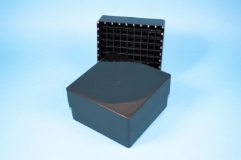 EPPi 75 Kryobox (PP) 9x9 Fächer, black/black, Höhe 75 mm fix