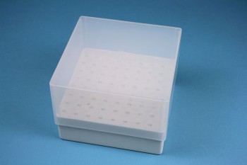 EPPi Kryobox 95 / 8x8 Löcher, weiss, Höhe 95 mm fix