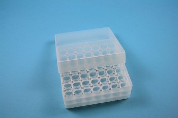 EPPi 45 Kryobox (PP) 7x7 Löcher, transparent, Höhe 45-53 mm variabel