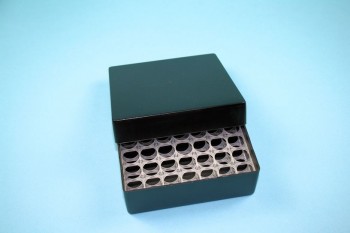EPPi 50 Kryobox (PP) 7x7 Löcher, black/black, Höhe 52 mm fix