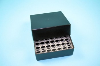 EPPi 75 Kryobox (PP) 7x7 Löcher, black/black, Höhe 75 mm fix
