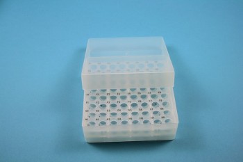 EPPi 45 Kryobox (PP) 8x8 Löcher, transparent, Höhe 45-53 mm variabel