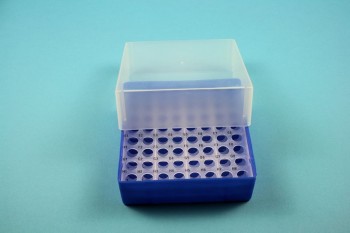EPPi 75 Kryobox (PP) 8x8 Löcher, neon-blau, Höhe 75 mm fix