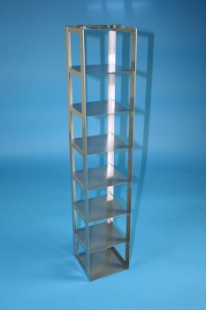 EPPi 102 Truhengestell für 7 Kryoboxen bis 133x133x103 mm Klappgriff, Edelstahl
