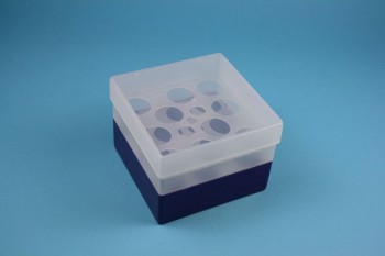 EPPi Kryobox 96 / 10 Löcher, violett, Höhe 96-106 mm variabel