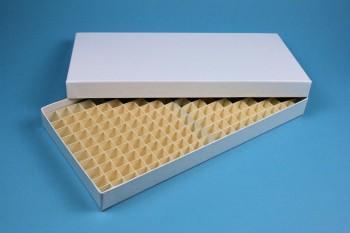 ALPHA 25 lang2 Kryobox (Karton standard) 16x32 Fächer, weiss, Höhe 25 mm