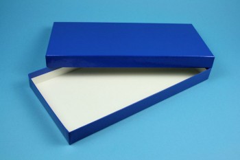 ALPHA 25 lang2 Kryobox (Karton standard) ohne Facheinteilung, blau, Höhe 25 mm