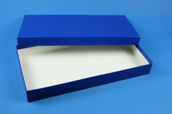 ALPHA 32 lang2 Kryobox (Karton spezial) ohne Facheinteilung, blau, Höhe 32 mm