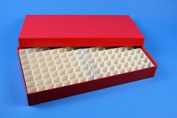 ALPHA 32 lang2 Kryobox (Karton standard) 13x26 Fächer, rot, Höhe 32 mm
