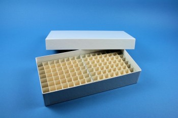 ALPHA 50 lang2 Kryobox (Karton standard) 10x20 Fächer, weiss, Höhe 50 mm