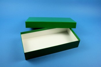 ALPHA 50 lang2 Kryobox (Karton standard) ohne Facheinteilung, grün, Höhe 50 mm