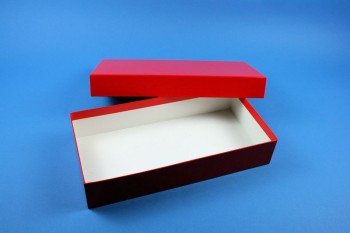 ALPHA 50 lang2 Kryobox (Karton standard) ohne Facheinteilung, rot, Höhe 50 mm