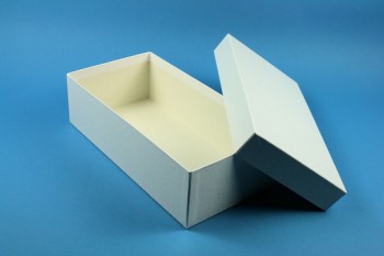 ALPHA 75 lang2 Kryobox (Karton standard) ohne Facheinteilung, weiss, Höhe 75 mm