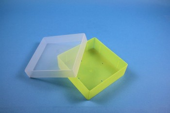 EPPi 45 Kryobox (PP) ohne Facheinteilung, neon-gelb, Höhe 45-53 mm variabel