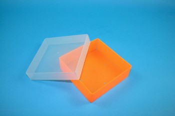 EPPi 45 Kryobox (PP) ohne Facheinteilung, neon-orange, Höhe 45-53 mm variabel