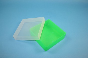 EPPi 45 Kryobox (PP) ohne Facheinteilung, neon-grün, Höhe 45-53 mm variabel
