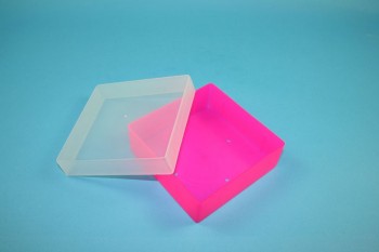 EPPi 45 Kryobox (PP) ohne Facheinteilung, neon-rot/pink, Höhe 45-53 mm variabel