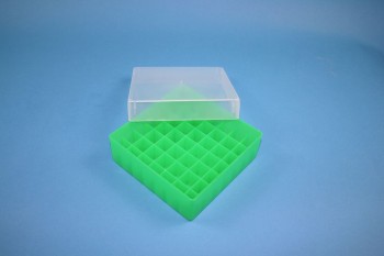 EPPi 50 Kryobox (PP) 7x7 Fächer, neon-grün, Höhe 52 mm fix