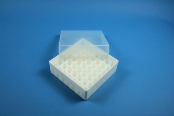 EPPi 45 Kryobox (PP) 7x7 Fächer, weiss, Höhe 45-53 mm variabel
