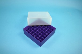 EPPi 75 Kryobox (PP) 7x7 Fächer, violett, Höhe 75 mm fix