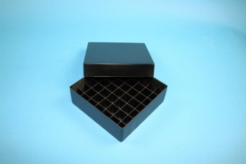 EPPi 45 Kryobox (PP) 7x7 Fächer, black/black, Höhe 45-53 mm variabel