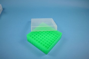 EPPi Kryobox 45 / 9x9 Fächer, neon-grün, Höhe 45-53 mm variabel
