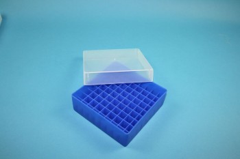 EPPi 50 Kryobox (PP) 9x9 Fächer, neon-blau, Höhe 52 mm fix