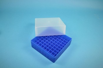 EPPi 75 Kryobox (PP) 9x9 Fächer, neon-blau, Höhe 75 mm fix