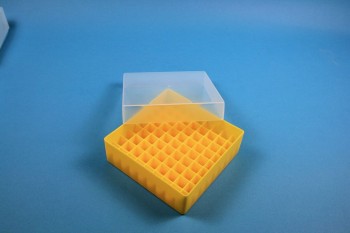 EPPi Kryobox 45 / 9x9 Fächer, gelb, Höhe 45-53 mm variabel