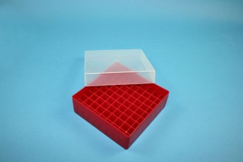 EPPi Kryobox 45 / 9x9 Fächer, rot, Höhe 45-53 mm variabel