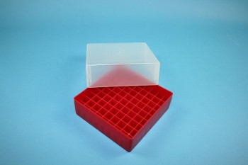 EPPi 75 Kryobox (PP) 9x9 Fächer, rot, Höhe 75 mm fix