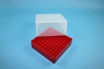 EPPi 95 Kryobox (PP) 9x9 Fächer, rot, Höhe 95 mm fix