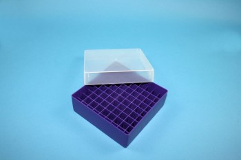 EPPi 50 Kryobox (PP) 9x9 Fächer, violett, Höhe 52 mm fix