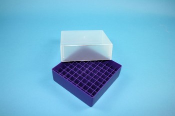 EPPi 75 Kryobox (PP) 9x9 Fächer, violett, Höhe 75 mm fix