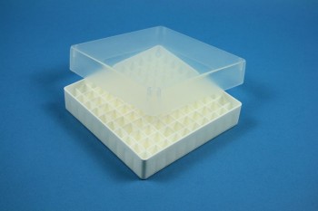 EPPi 37 Kryobox (PP) 10x10 Fächer, weiss, Höhe 37 mm fix