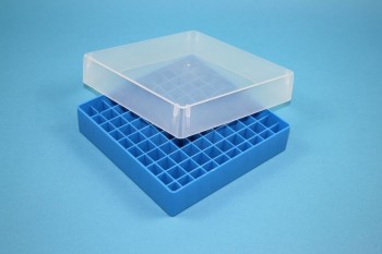 EPPi 37 Kryobox (PP) 10x10 Fächer, blau, Höhe 37 mm fix