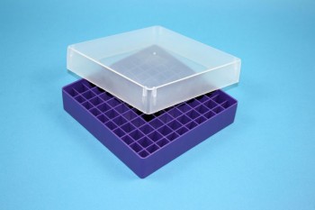 EPPi 37 Kryobox (PP) 10x10 Fächer, violett, Höhe 37 mm fix