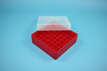 EPPi 45 Kryobox (PP) 7x7 Fächer, rot, Höhe 45-53 mm variabel
