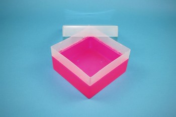 EPPi 70 Kryobox (PP) ohne Facheinteilung, neon-rot/pink, Höhe 70-80 mm variabel