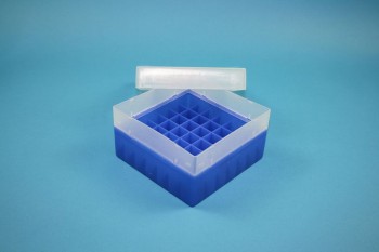 EPPi 70 Kryobox (PP) 7x7 Fächer, neon-blau, Höhe 70-80 mm variabel