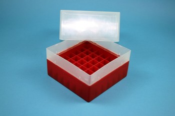 EPPi Kryobox 122 / 7x7 Fächer, rot, Höhe 122 mm fix